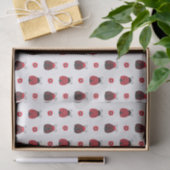 Papier Mousseline Motif rouge mignon (Cadeau)