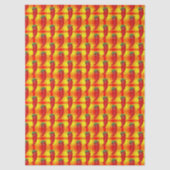 Papier Mousseline Motif rouge Pepper Diva orange jaune Plaid (Recto)