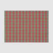 Papier Mousseline Motif rouge vert plaid Noël (Recto)