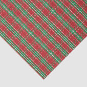 Papier Mousseline Motif rouge vert plaid Noël (Détail)