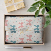 Papier Mousseline Motif ruban coquette à pois (Cadeau)
