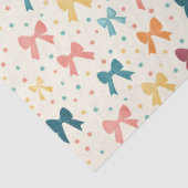Papier Mousseline Motif ruban coquette à pois (Détail)