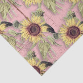 Papier Mousseline Motif rustique de tournesol d'automne (Détail)