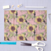 Papier Mousseline Motif rustique de tournesol d'automne (Artisanat)