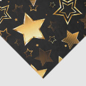 Papier Mousseline Motif sans couture avec étoiles d'or (Détail)
