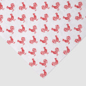 Papier Mousseline Motif sans couture de coqs rouges (Détail)