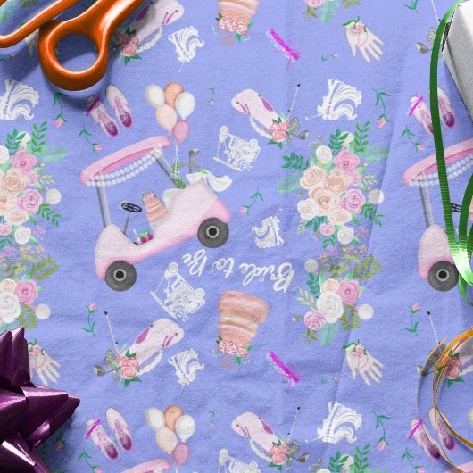 Papier Mousseline Motif sans couture de golf de mariage