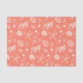 Papier Mousseline Motif sans joint avec coquillages (Recto)