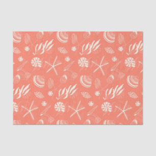 Papier Mousseline Motif sans joint avec coquillages