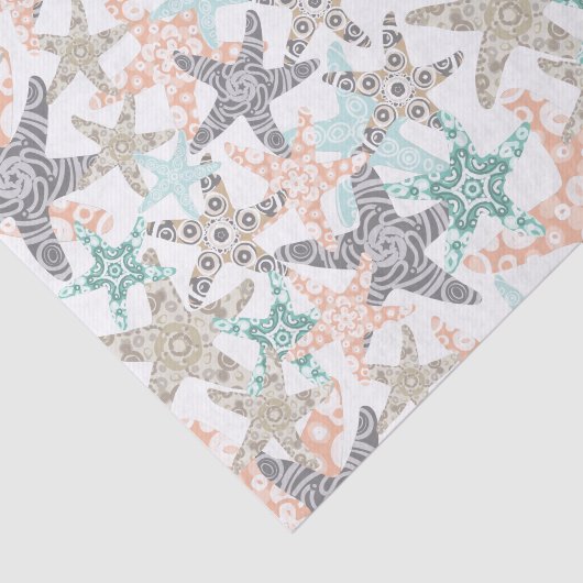 Papier Mousseline Motif sans Seamless Starfish (Détail)
