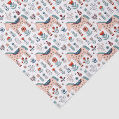 Papier Mousseline Motif scandinave d'art populaire de cheval (Détail)