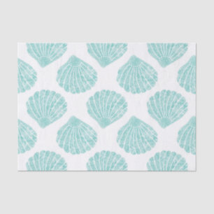 Papier Mousseline Motif Seafoam Seashell