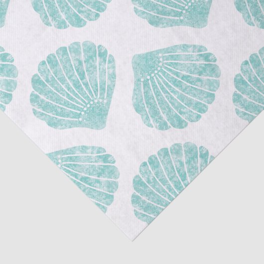Papier Mousseline Motif Seafoam Seashell (Détail)