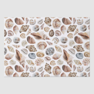 Papier Mousseline Motif Seashell