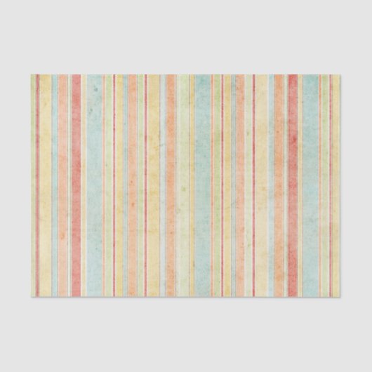 Papier Mousseline Motif Shabby Stripes (Recto)