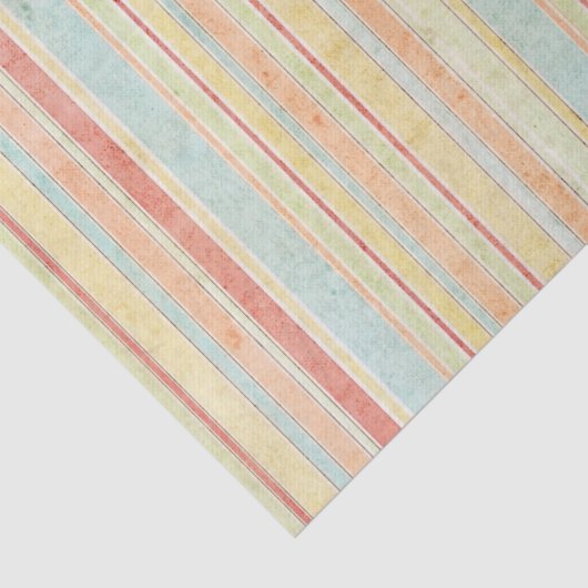 Papier Mousseline Motif Shabby Stripes (Détail)