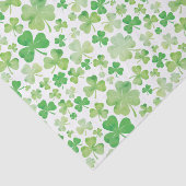 Papier Mousseline Motif Shamrock Jour de la Saint Patrick vert (Détail)
