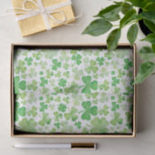Papier Mousseline Motif Shamrock Jour de la Saint Patrick vert (Cadeau)