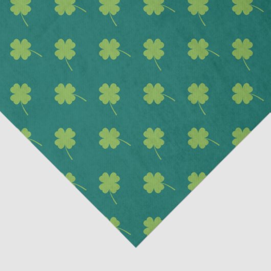 Papier Mousseline Motif shamrock vert (Détail)