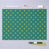 Papier Mousseline Motif shamrock vert (Artisanat)
