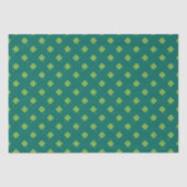 Papier Mousseline Motif shamrock vert (Recto)