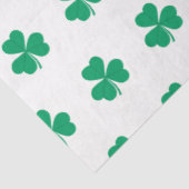 Papier Mousseline Motif shamrock Vert Blanc St. Patrick's Day (Détail)