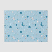 Papier Mousseline Motif Sky & Space bleu (Recto)