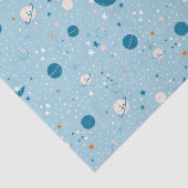 Papier Mousseline Motif Sky & Space bleu (Détail)