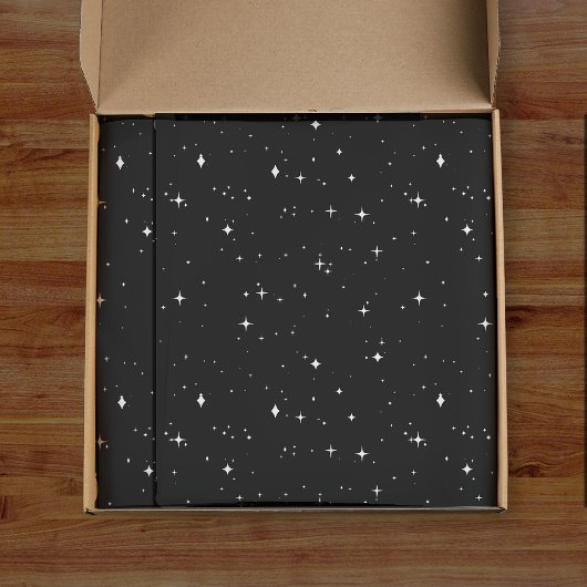 Papier Mousseline Motif Sky Star de minuit noir
