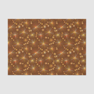 Papier Mousseline Motif Spoutnik du milieu du siècle, Brown au choco