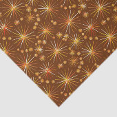 Papier Mousseline Motif Spoutnik du milieu du siècle, Brown au choco (Détail)