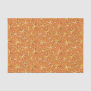Papier Mousseline Motif Spoutnik du milieu du siècle, Terracotta