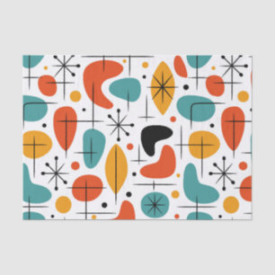 Papier Mousseline Motif Starburst Moderne du Milieu du Siècle