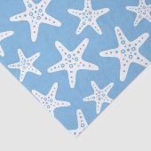 Papier Mousseline Motif Starfish Bleu (Détail)