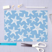 Papier Mousseline Motif Starfish Bleu (Artisanat)