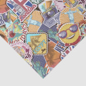 Papier Mousseline Motif Sticker Voyage (Détail)