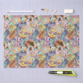 Papier Mousseline Motif Sticker Voyage (Artisanat)