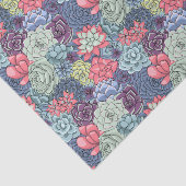 Papier Mousseline Motif succulent coloré (Détail)