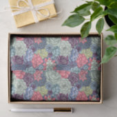 Papier Mousseline Motif succulent coloré (Cadeau)