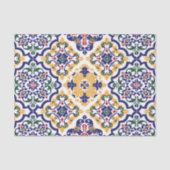 Papier Mousseline Motif Talavera mexicain (Recto)