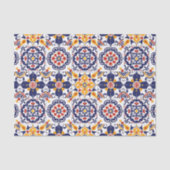 Papier Mousseline Motif Talavera mexicain (Recto)