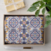 Papier Mousseline Motif Talavera mexicain (Cadeau)