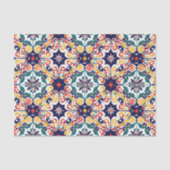 Papier Mousseline Motif Talavera mexicain (Recto)