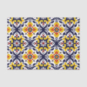 Papier Mousseline Motif Talavera mexicain (Recto)