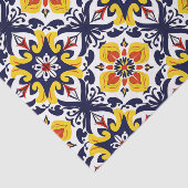 Papier Mousseline Motif Talavera mexicain (Détail)