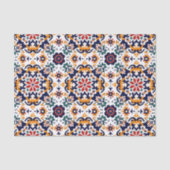 Papier Mousseline Motif Talavera mexicain (Recto)