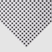 Papier Mousseline Motif Tartan noir et blanc (Détail)