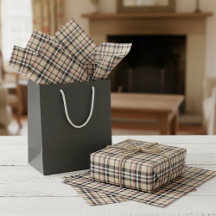 Motif Tartan Plaid Carré noir beige rouge