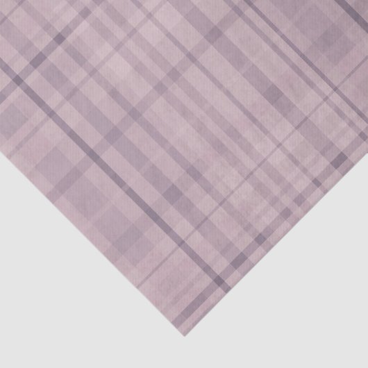 Papier Mousseline Motif Tartan rose mauve (Détail)