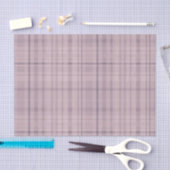 Papier Mousseline Motif Tartan rose mauve (Artisanat)